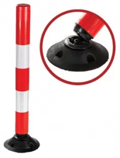 Słupek parkingowy blokujący FLEXPIN | PCV, 100 cm, na stopie, uchylny